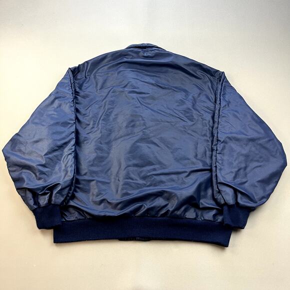 Vintage Airbus Bomber Jacket Adult Small Navy Blue Aerospace Aircraft Space 80s - Picture 5 of 10